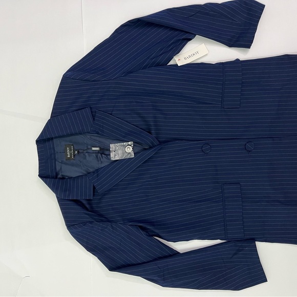 NWT Anthropologie Bardot Striped Blazer Casual Jacket Size 6 Navy Pinstripe - Picture 4 of 8